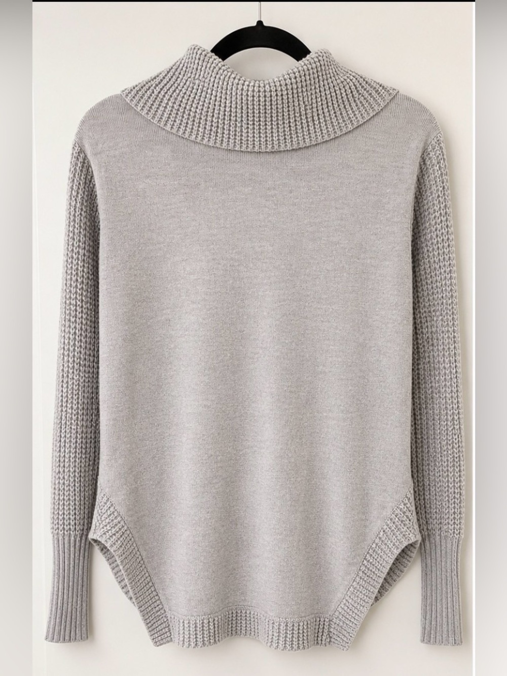 VENUS Light Gray Cowl Neck Sweater - Picture 2 of 3